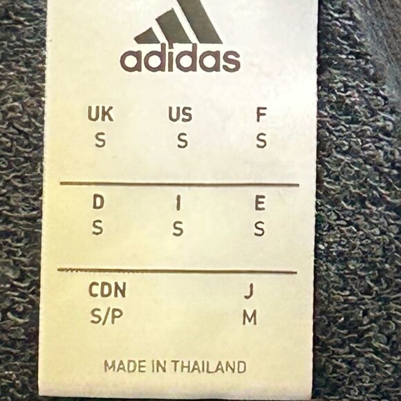 Adidas Short Sleeve Hoodie 3 Stripes on Sleeve Size Small Kangaroo Pocket - Picture 4 of 7